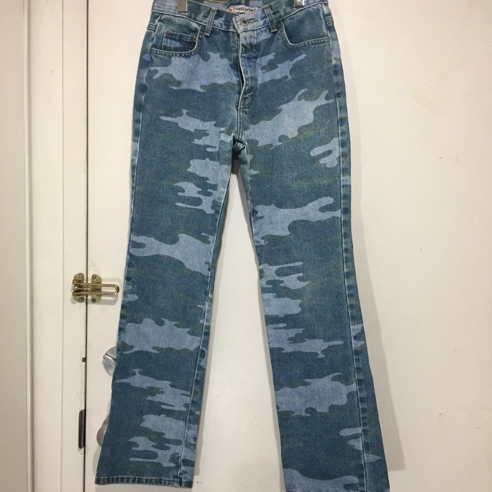VINTAGE SANTA BARBARA CAMO JEANS SIZE 30